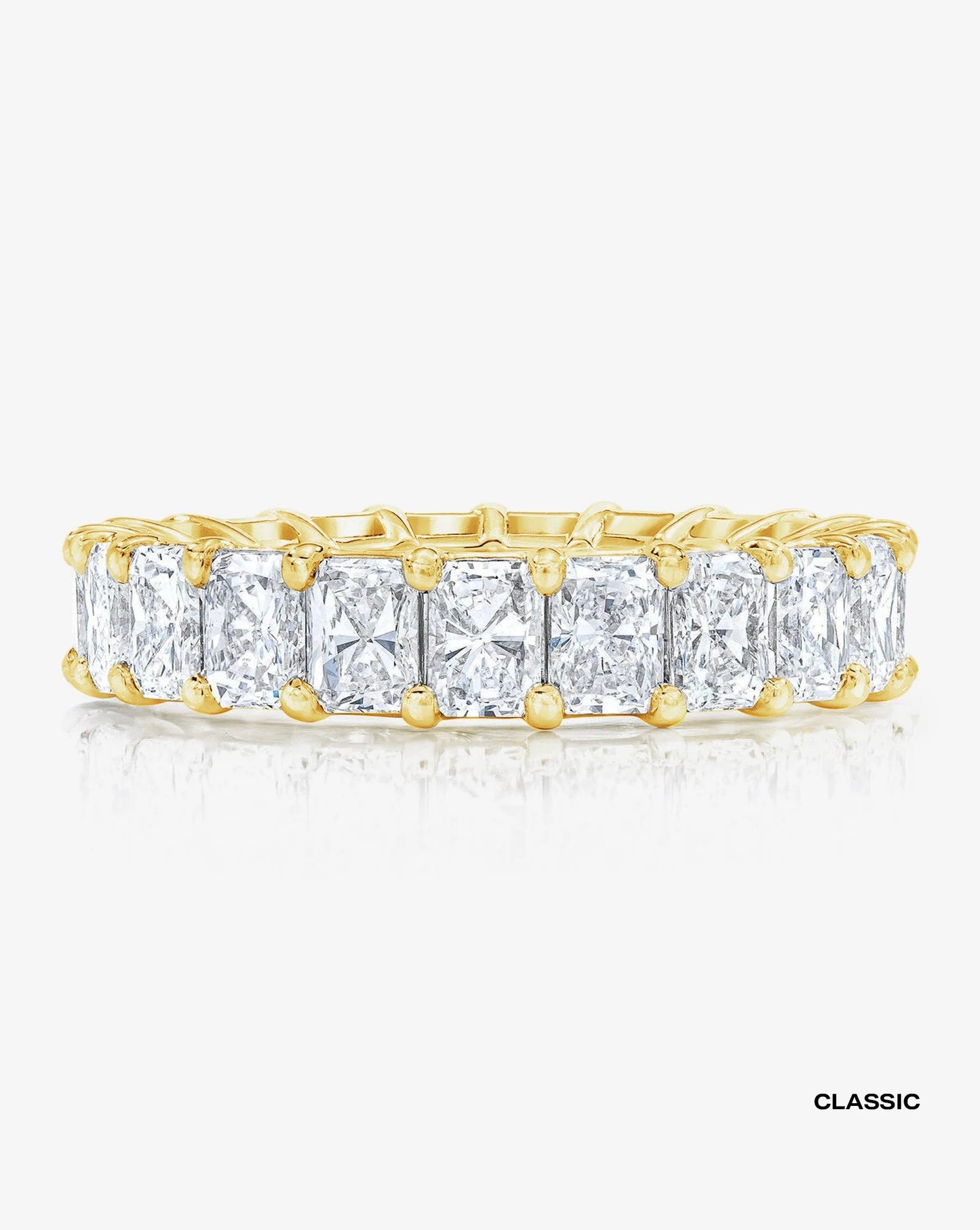Lab Grown Radiant Diamond Eternity Band