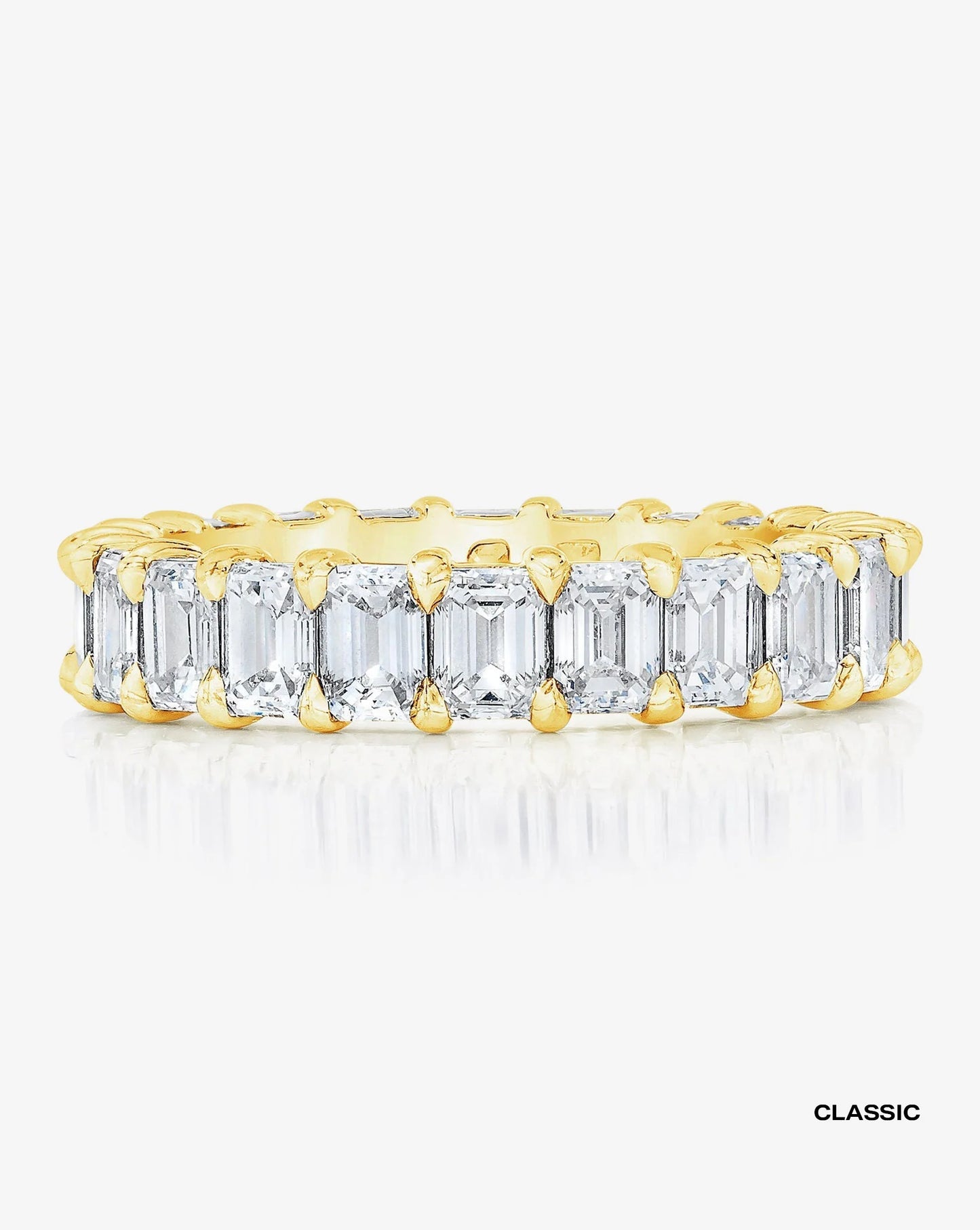 Lab Grown Emerald Diamond Eternity Band