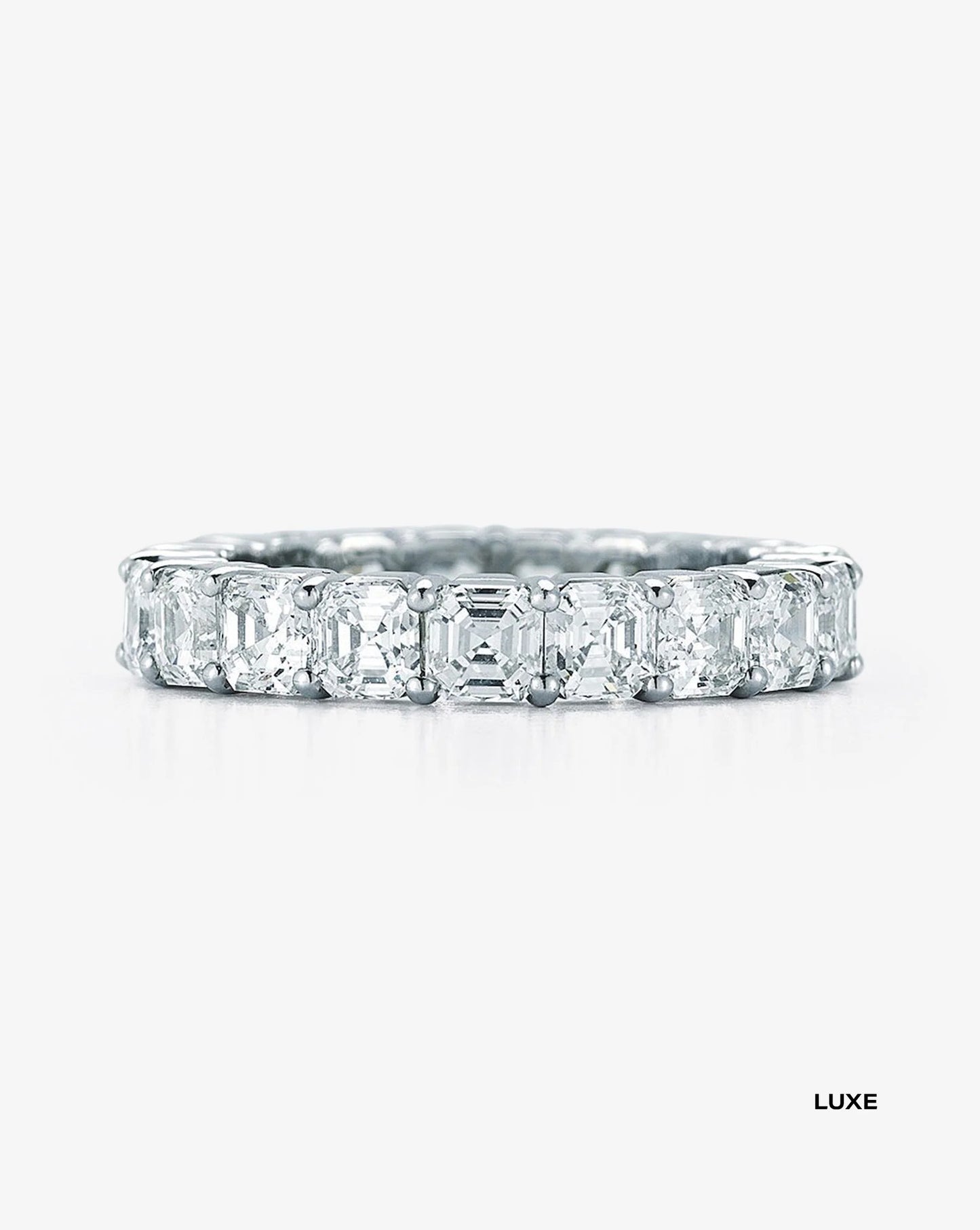 Lab Grown Asscher Diamond Eternity Band