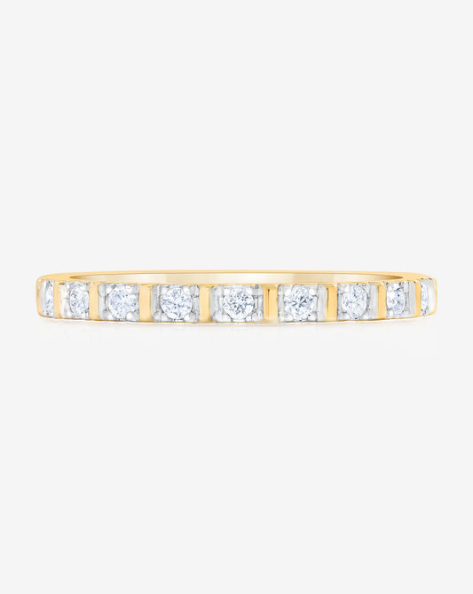 Fluted Diamond Ring