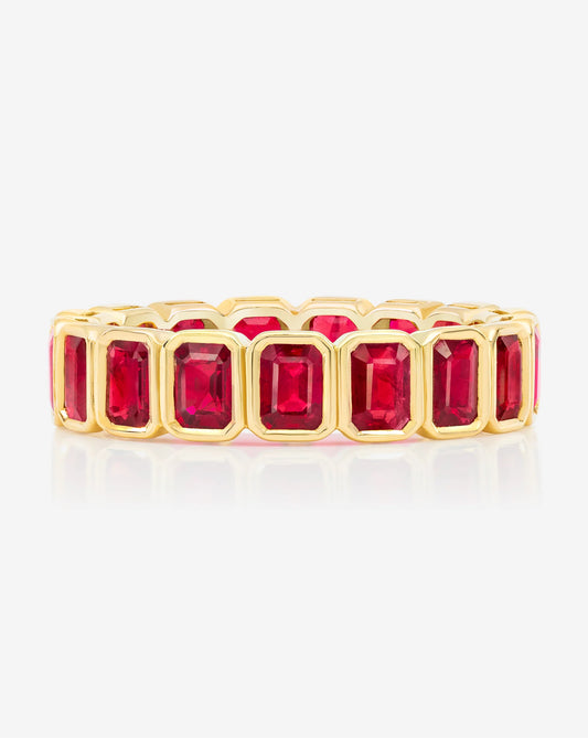 Gemstone Bezel Eternity Band