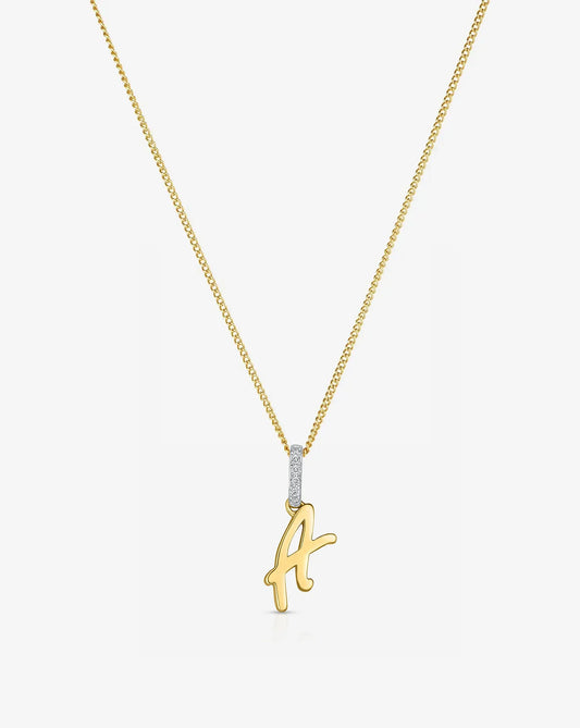 Script Initial Necklace