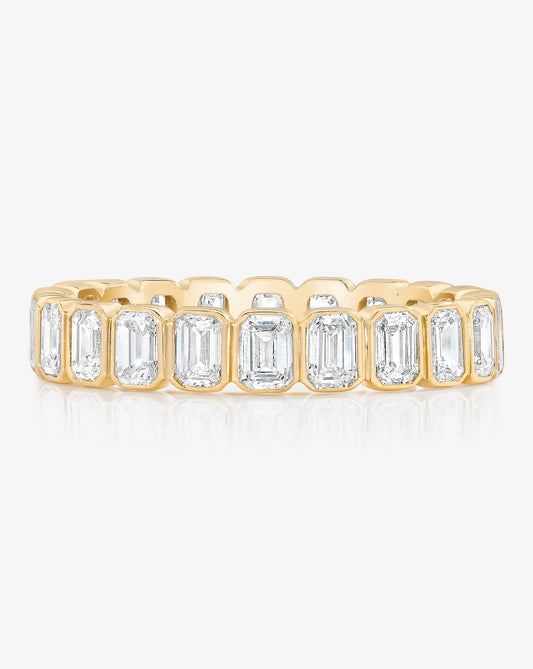 Emerald Bezel Eternity Band