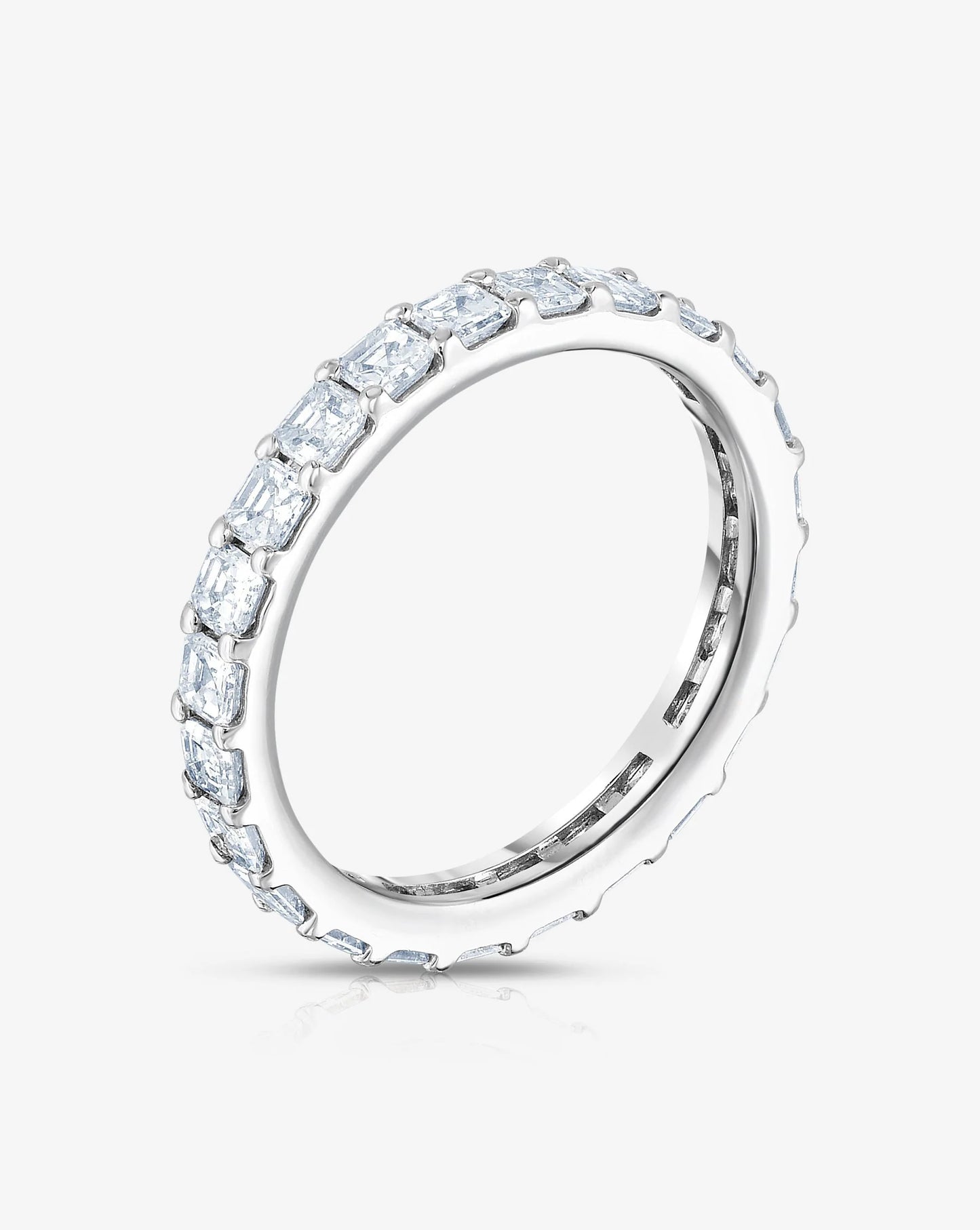 Lab Grown Asscher Diamond Eternity Band