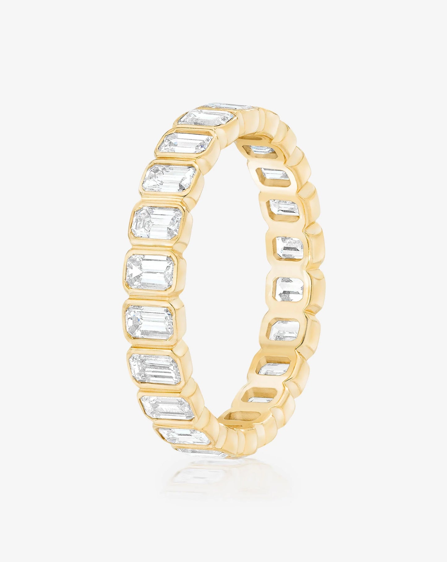 Emerald Bezel Eternity Band