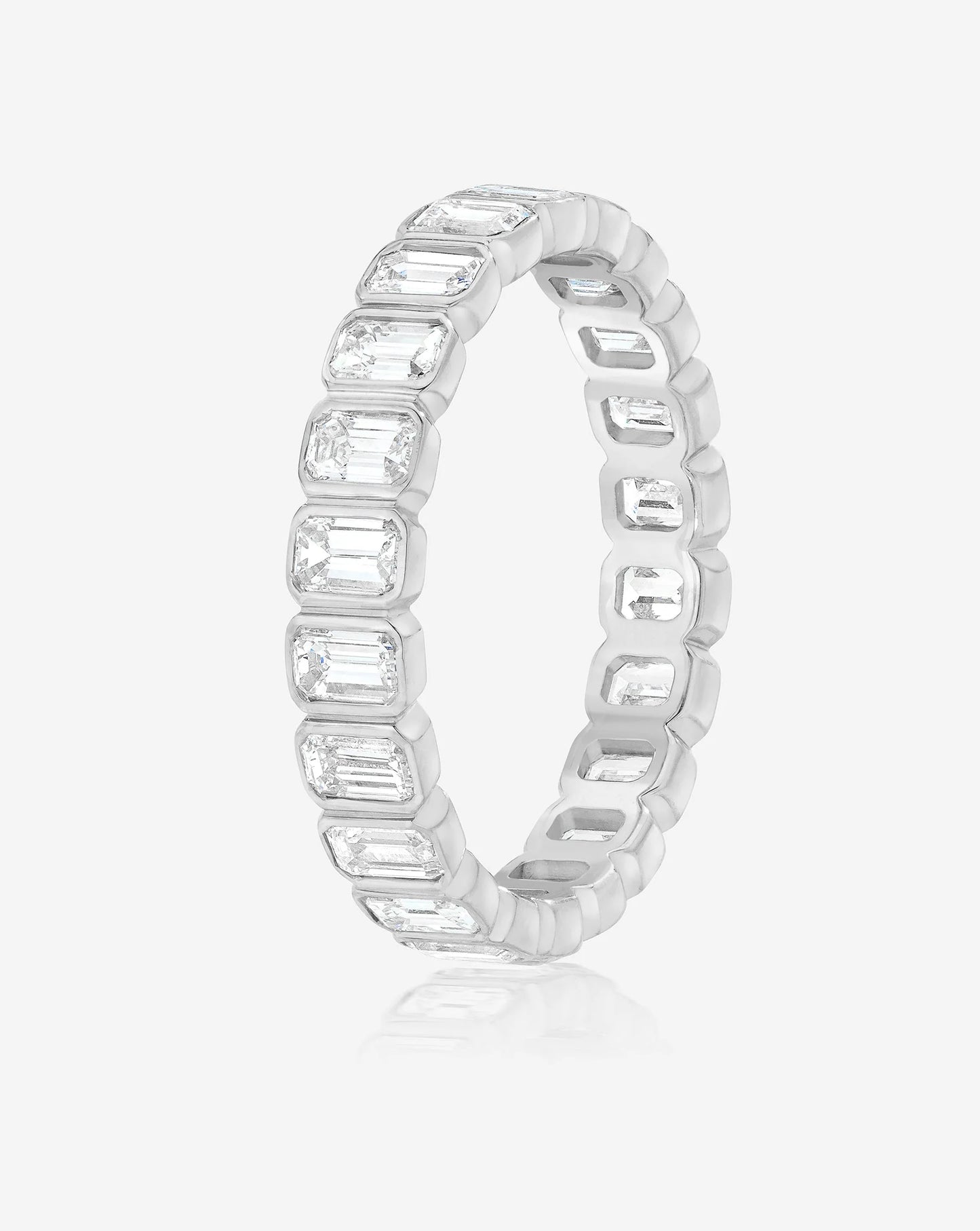 Emerald Bezel Eternity Band