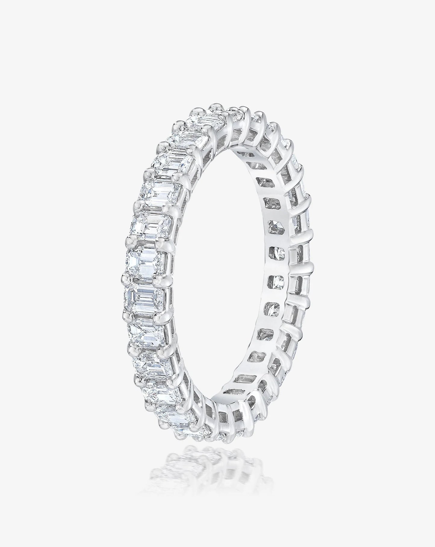 Lab Grown Emerald Diamond Eternity Band