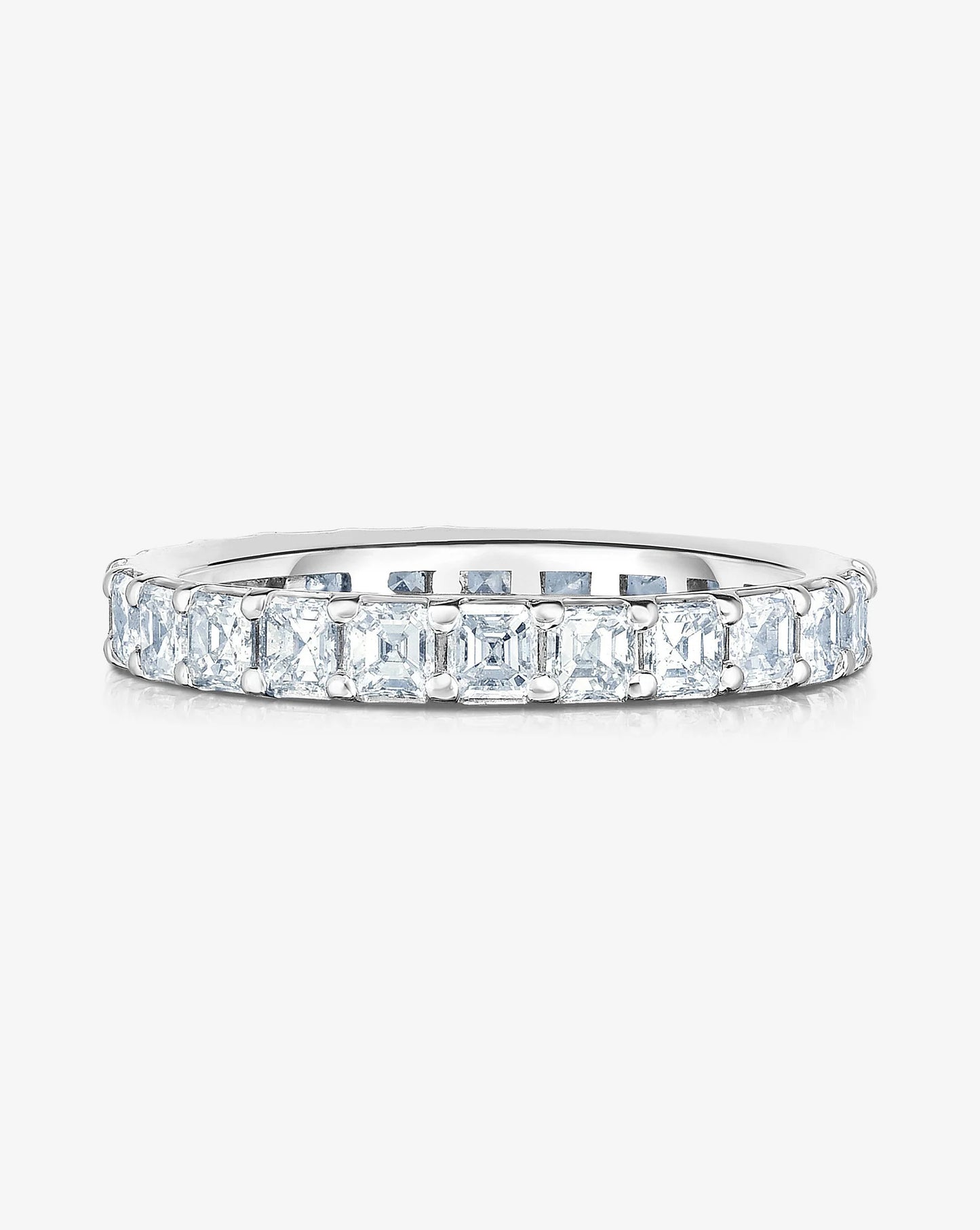 Lab Grown Asscher Diamond Eternity Band