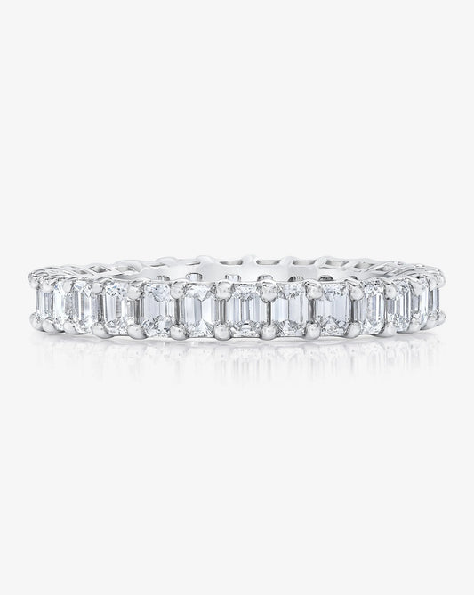 Lab Grown Emerald Diamond Eternity Band