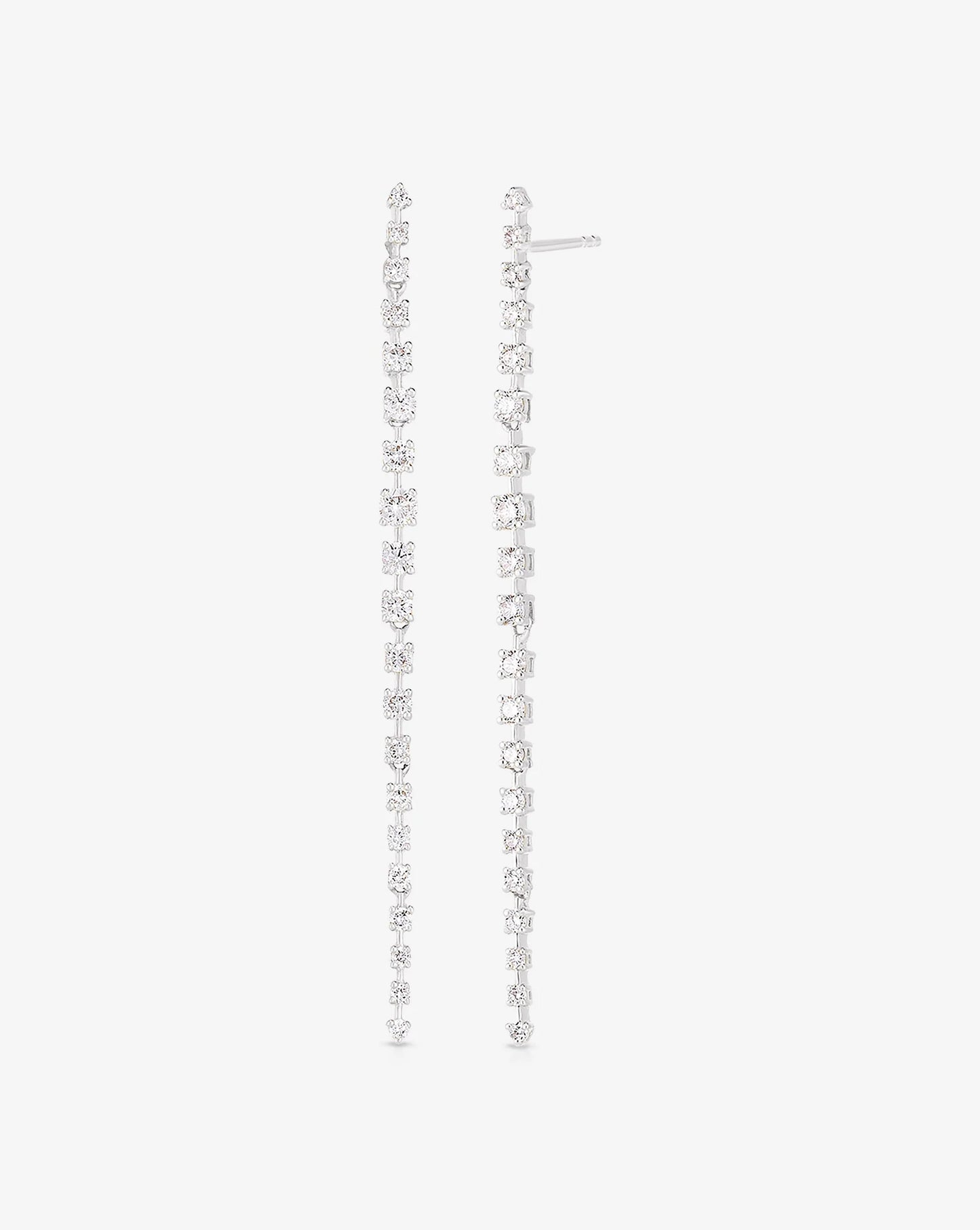 Graduated Diamond Drop Earrings