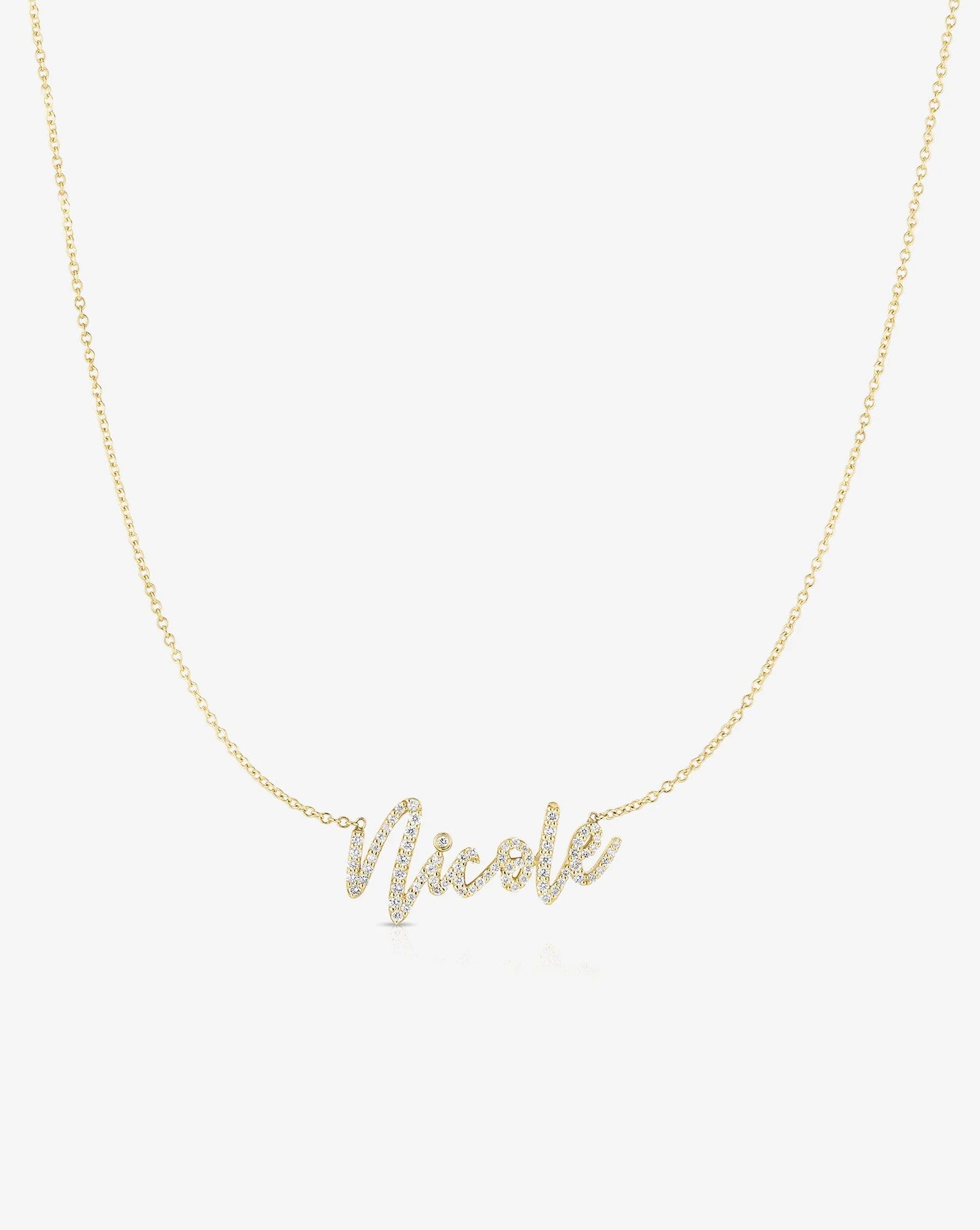 Personalized Diamond Script Name Necklace