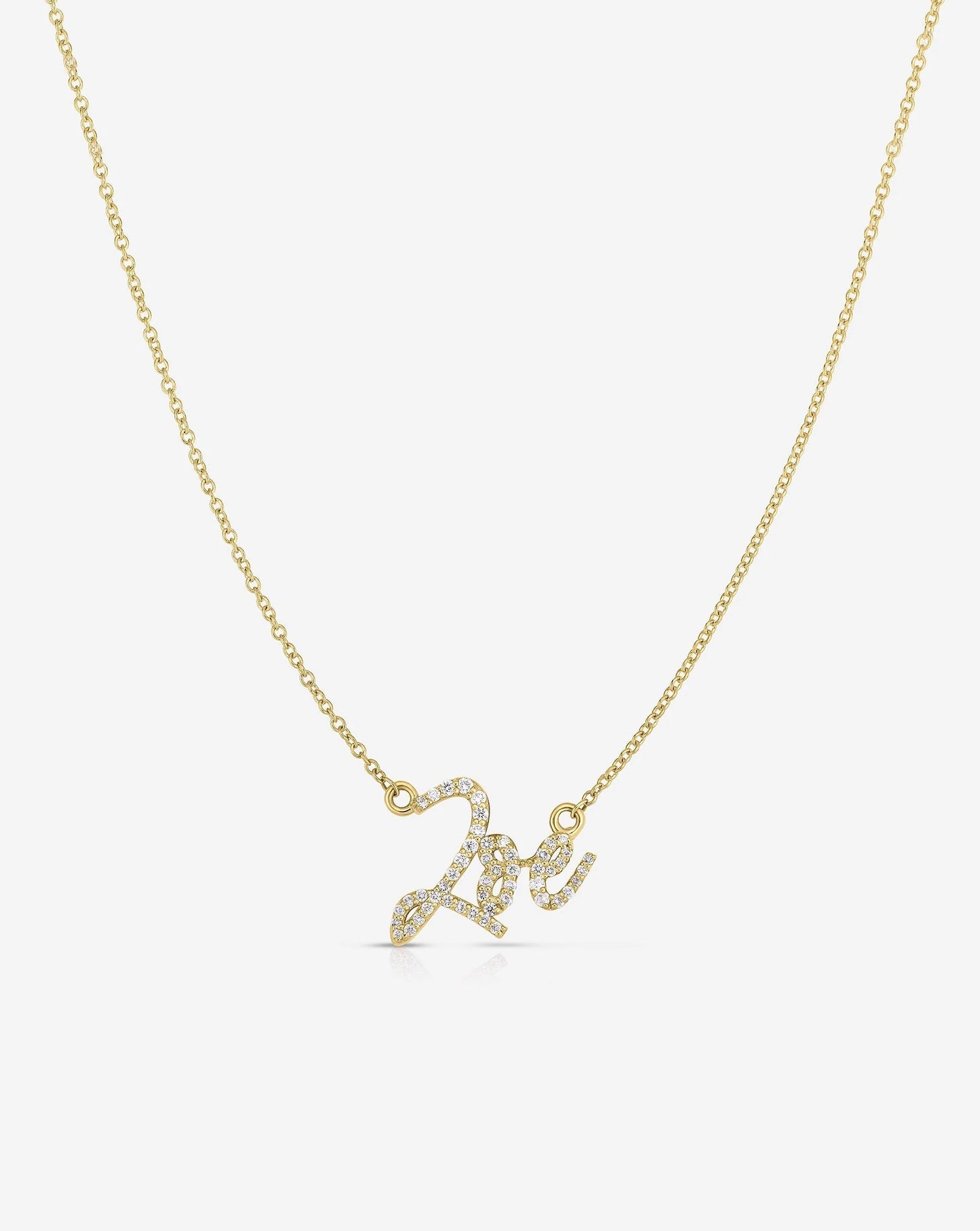 Personalized Diamond Script Name Necklace