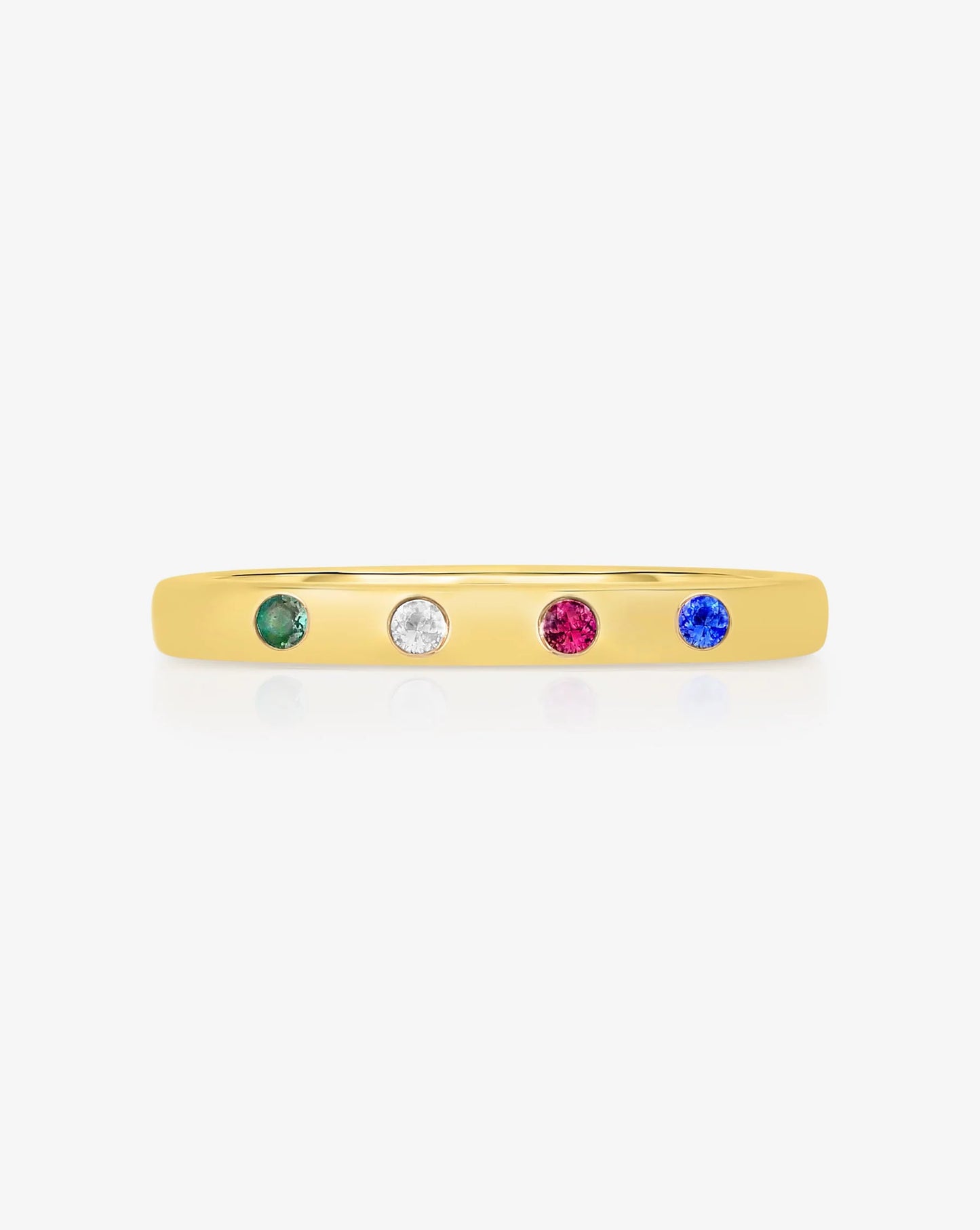 Inlay Birthstone Ring