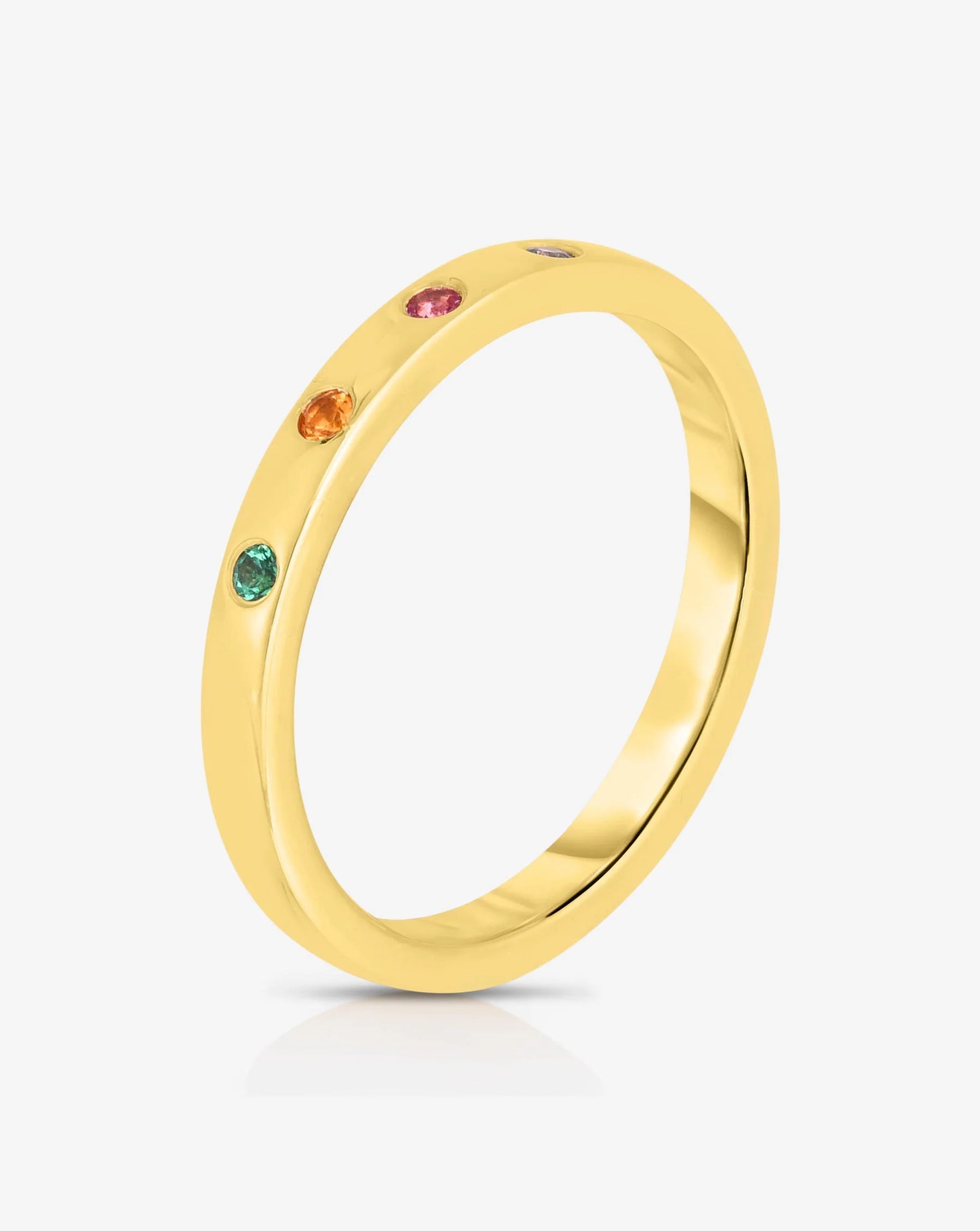 Inlay Birthstone Ring